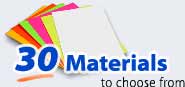 30 materials to choose from