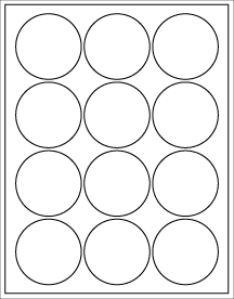 Round Labels / Circles   2.5   White Blank Laser & Inkjet Labels